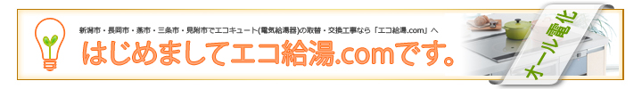 はじめまして平沢テレビです。十日町市・津南町・小千谷市でオール電化やエコキュート、IH導入をお考えなら創業40年以上のエコ給湯.comへ。（オール電化）